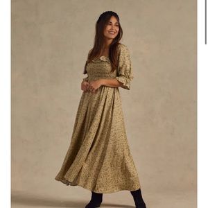 Rylee & Cru Birdie Dress| Gold Garden | Small